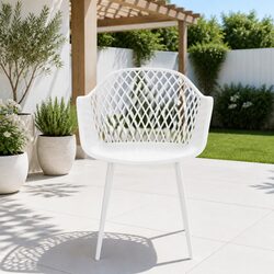 Elevate Your Space with 4PC White Outdoor Chairs