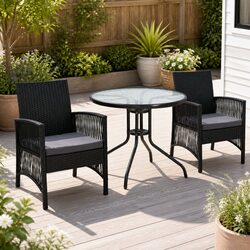 Stylish 3 Piece Bistro Set for Patio or Garden Spaces