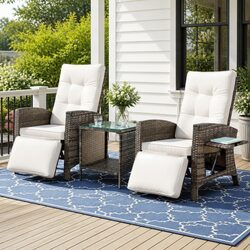 Enhance Your Outdoor Living with This Recliner Chair Set