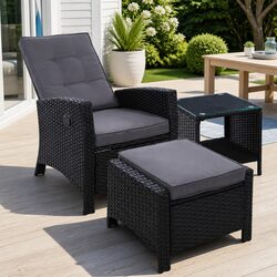Elevate Your Space with a 3 Piece Wicker Recliner Set