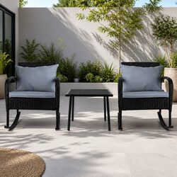 Enhance Your Outdoor Space with This Rocking Chair Set