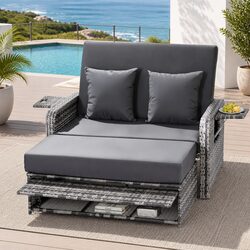 Elegant Sun Lounger for Outdoor Spaces with Adjustable Backrest