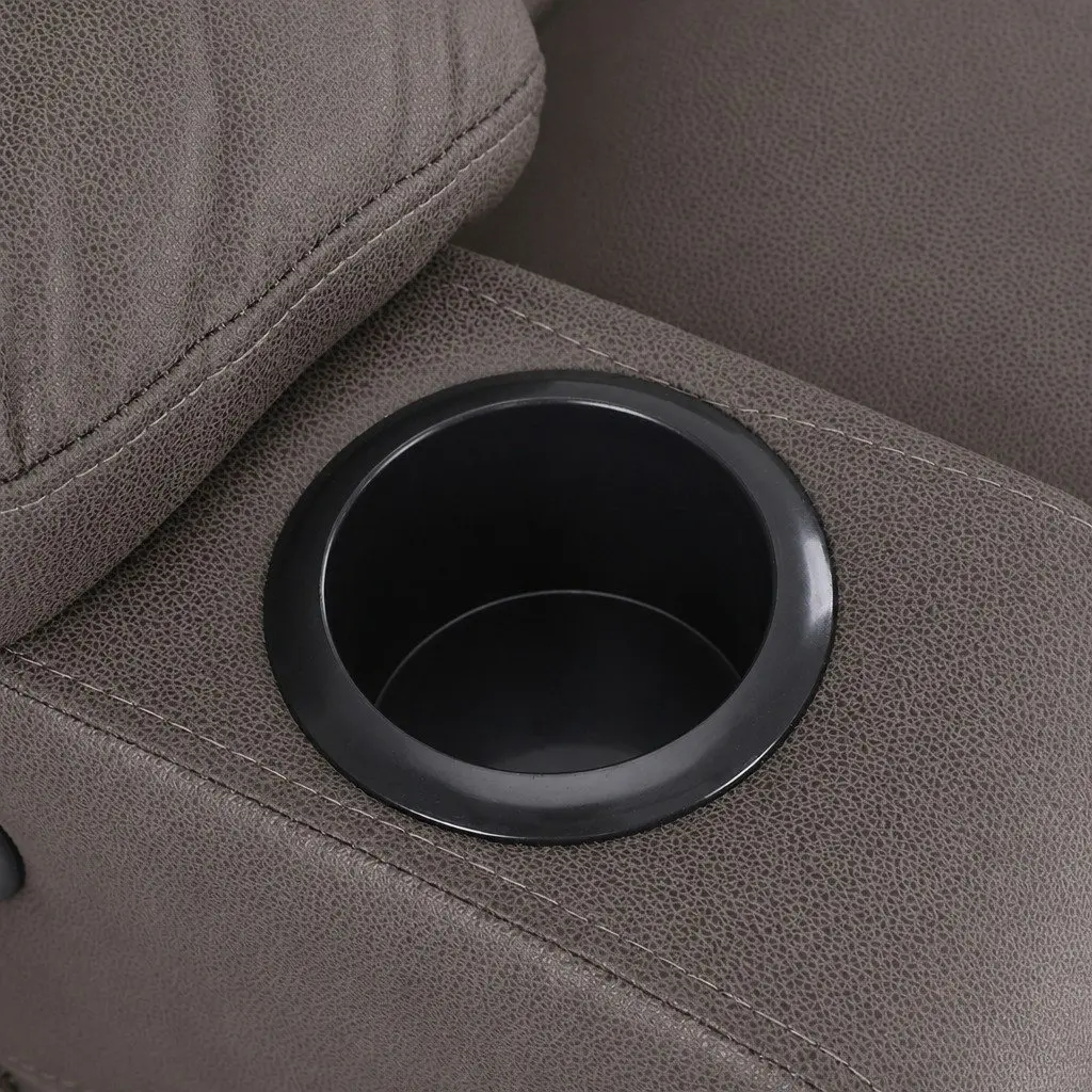 Electric Massage Recliner Chair 8-Point Heat Lumbar Support Reclining Function Grey