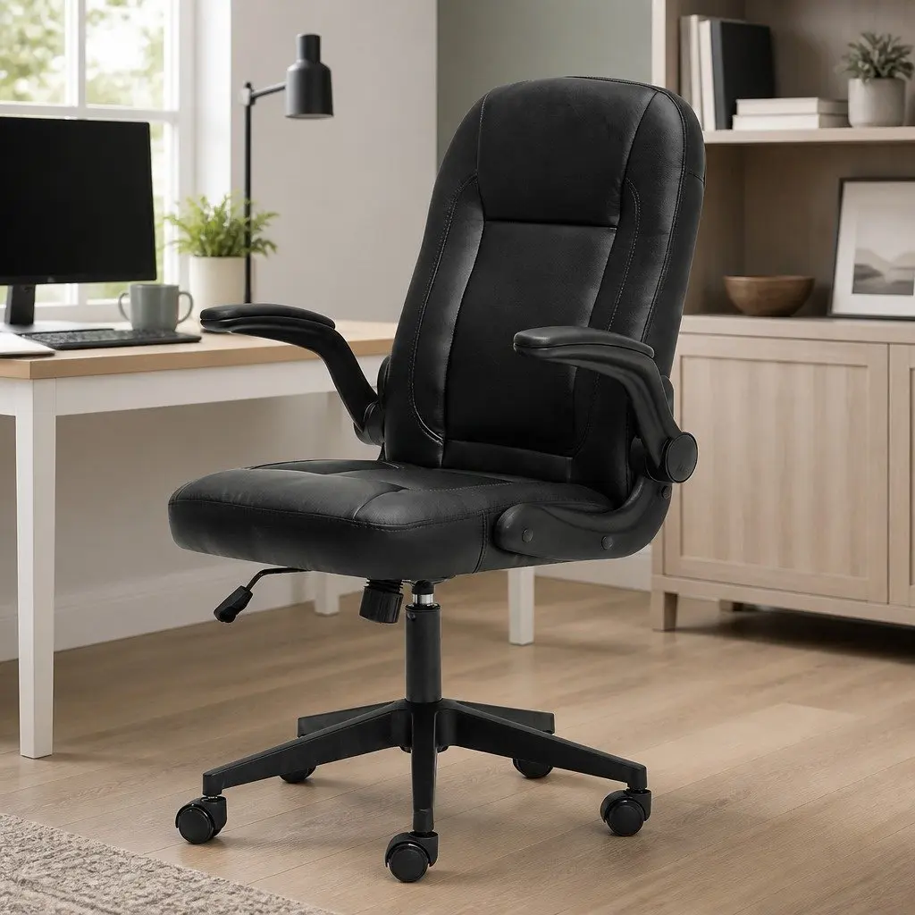 Executive Office Chair Ergonomic High Back Adjustable PU Leather with Lumbar Support