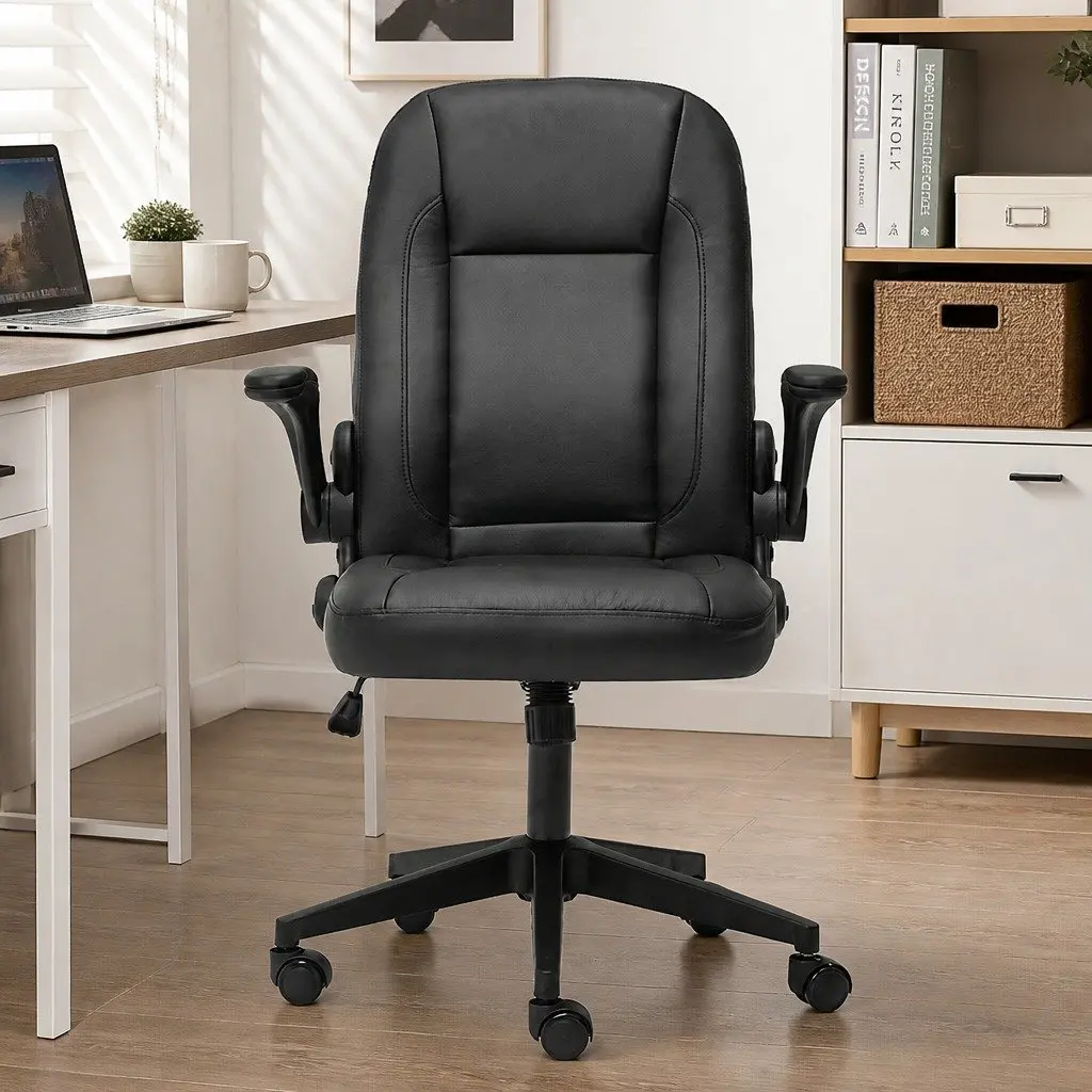 Executive Office Chair Ergonomic High Back Adjustable PU Leather with Lumbar Support