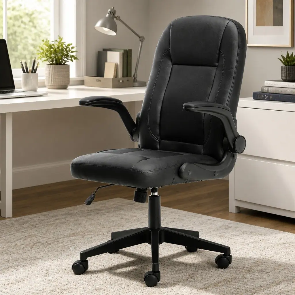 Executive Office Chair Ergonomic High Back Adjustable PU Leather with Lumbar Support