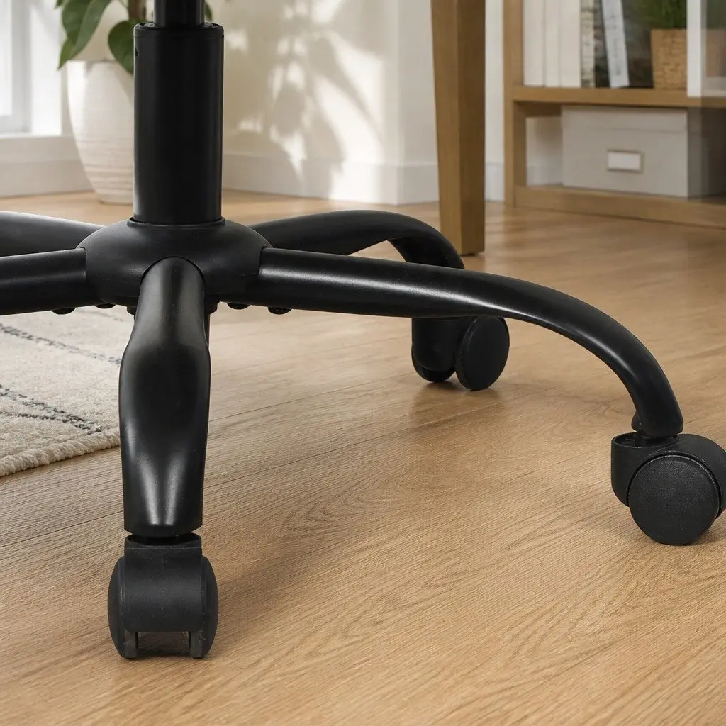 Ergonomic Office Chair High-Back Adjustable Reclining with Footrest 360° Swivel Dark Grey Fabric