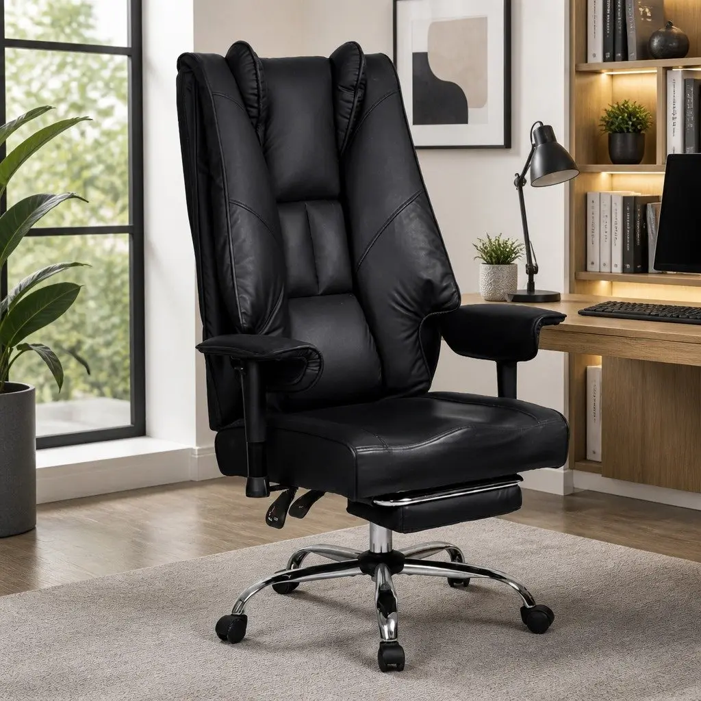 Heavy Duty Office Chair Tall High Back Reclining Ergonomic Computer Work Seat