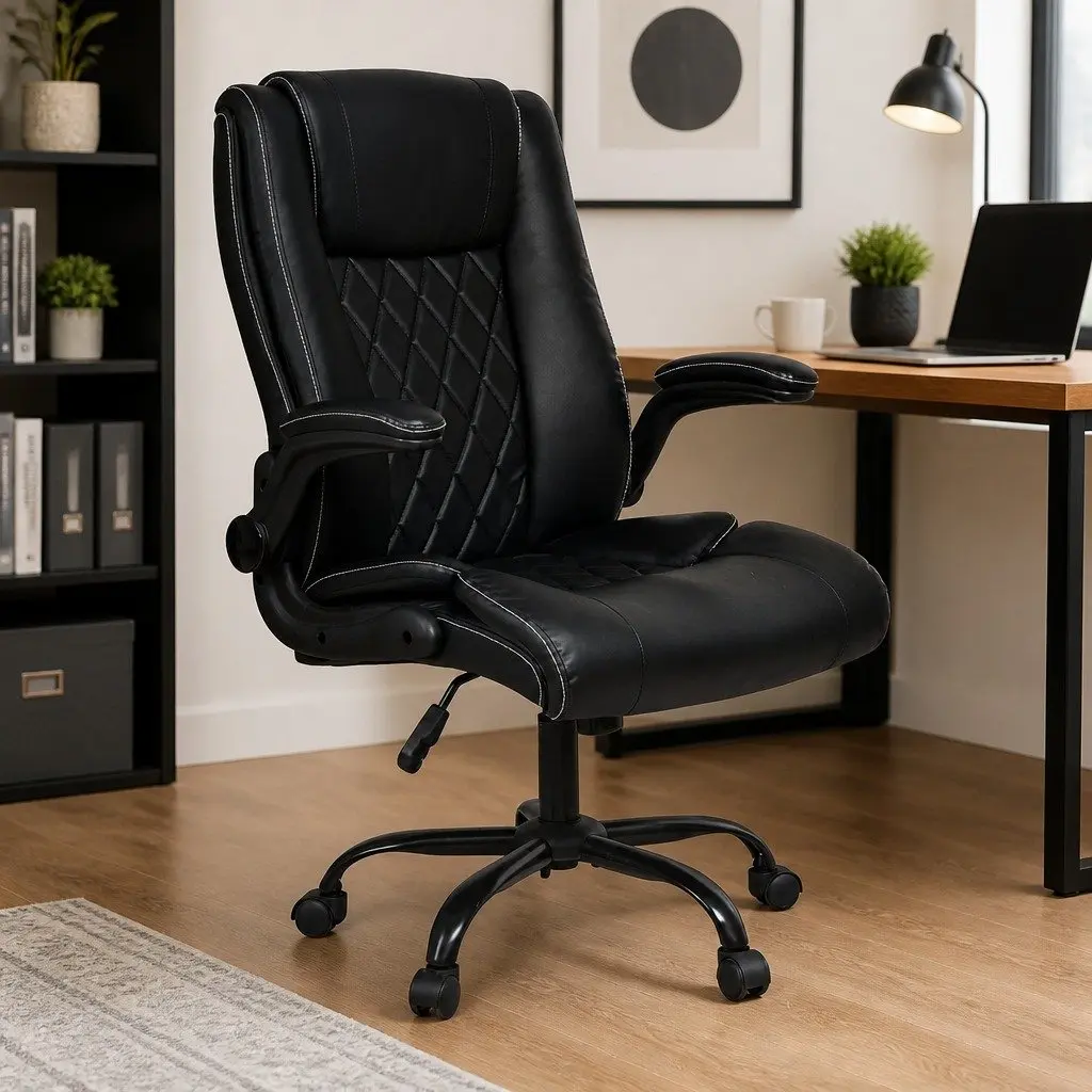 Executive Office Chair Reclining Gaming Work Seat High Back Footrest Swivel