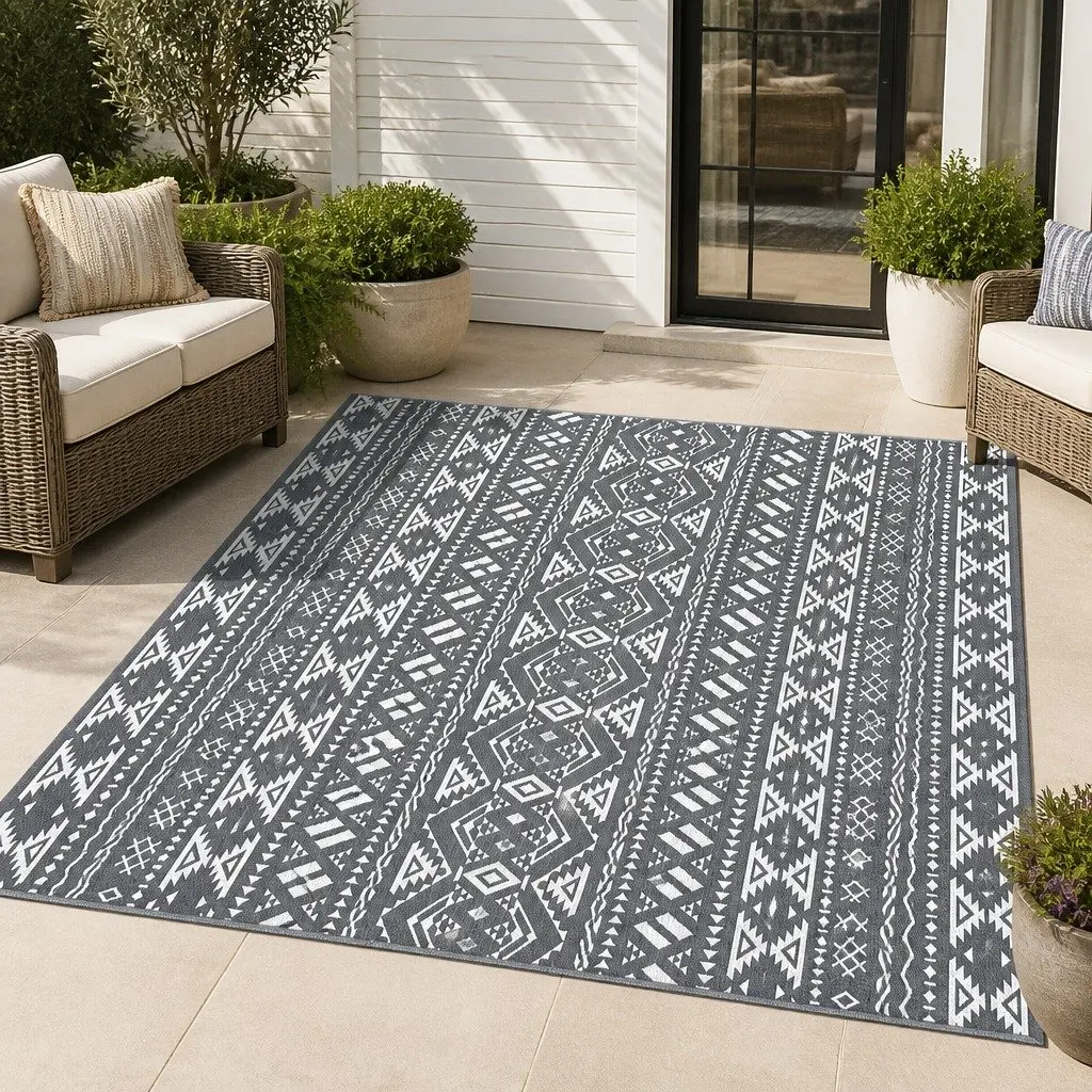 Large Grey Outdoor Rug