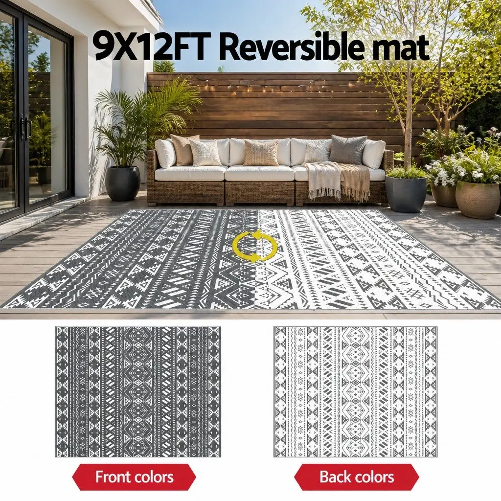 Large Grey Outdoor Rug