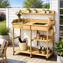 Enhance Your Garden with This Functional Potting Bench