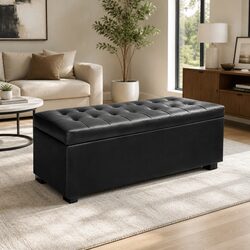 Enhance Your Living Space with a Black Storage Ottoman