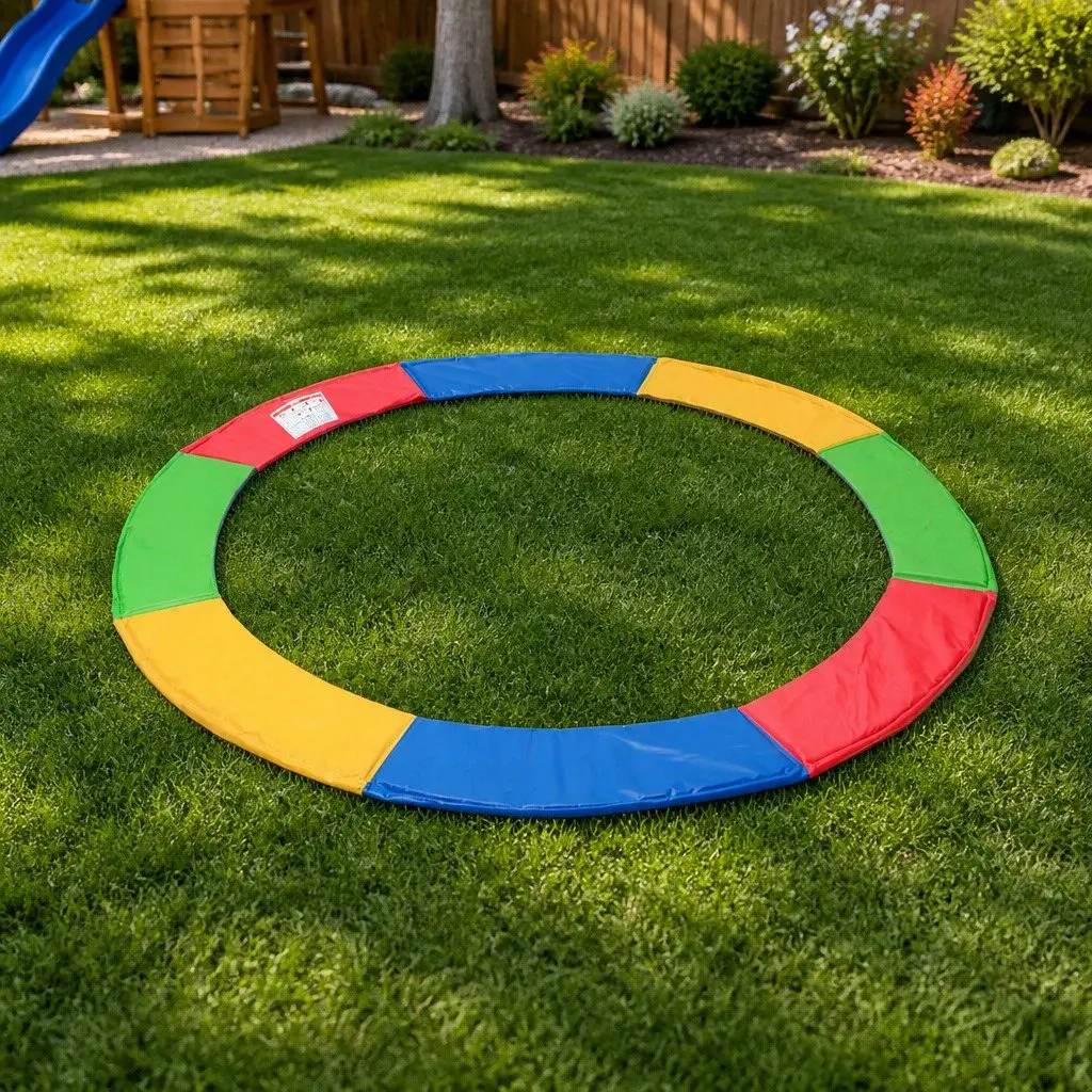 16 FT Trampoline Safety Pad Weatherproof Tear-Resistant Elastic Tie Fastening
