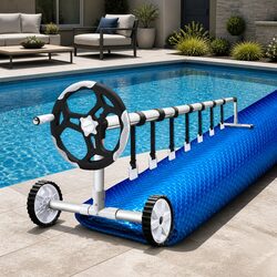 Enhance Your Pool Experience with This Solar Cover and Roller