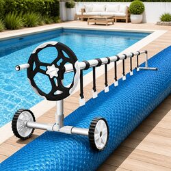 Enhance Your Pool Experience with This Solar Cover and Roller