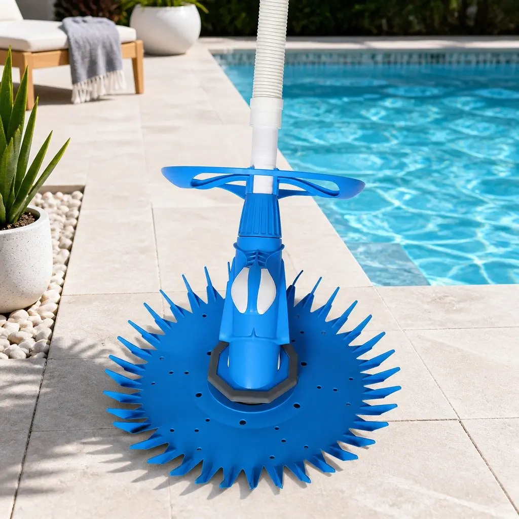 Automatic Pool Cleaner 0.8m to 3m Suction Device with Detachable Hose and Anti-slip Diaphragm