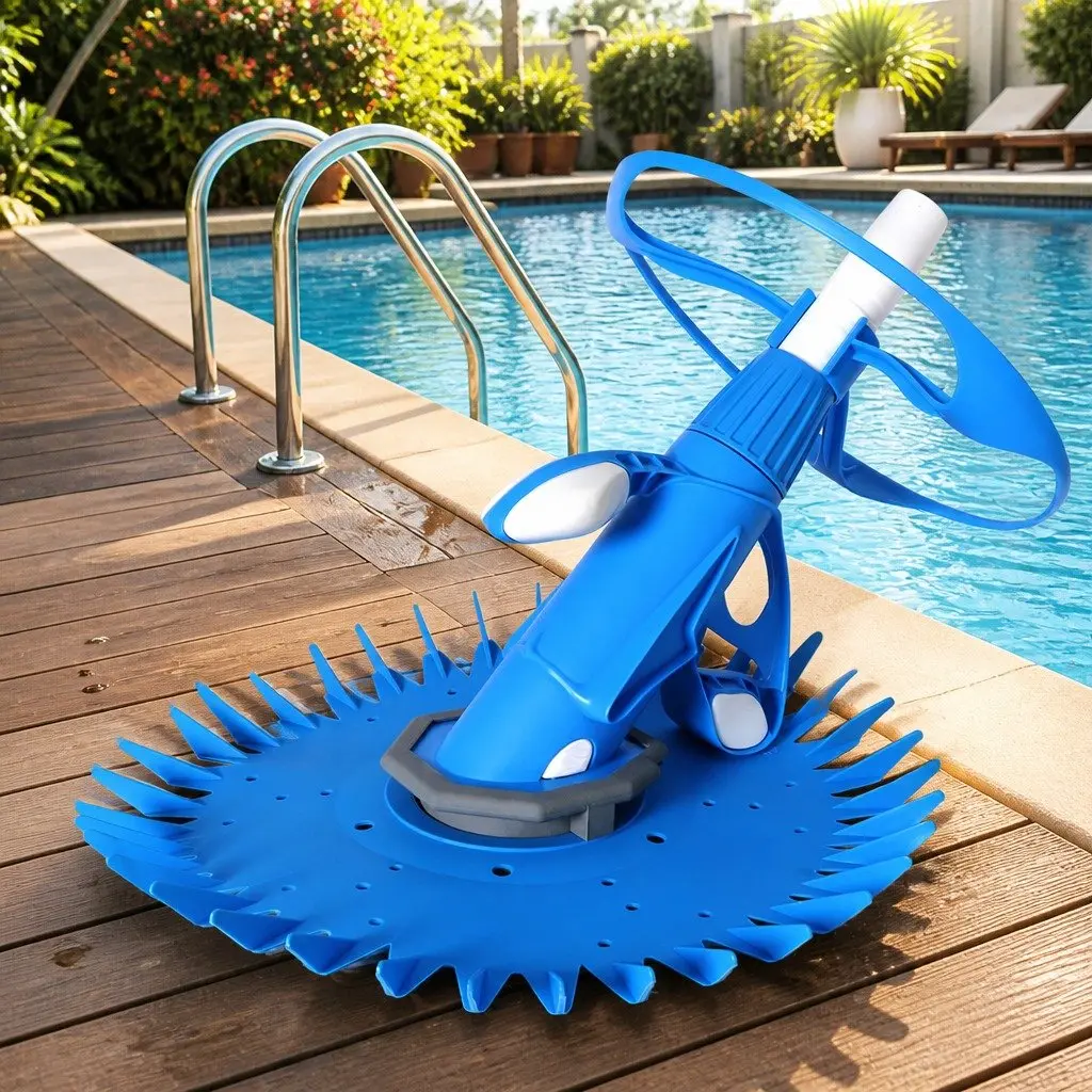 Automatic Pool Cleaner 0.8m to 3m Suction Device with Detachable Hose and Anti-slip Diaphragm