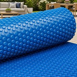 Pool Cover 6.5x3m Solar Blanket 600 Micron Bubble Blue Swimming Pool Protection