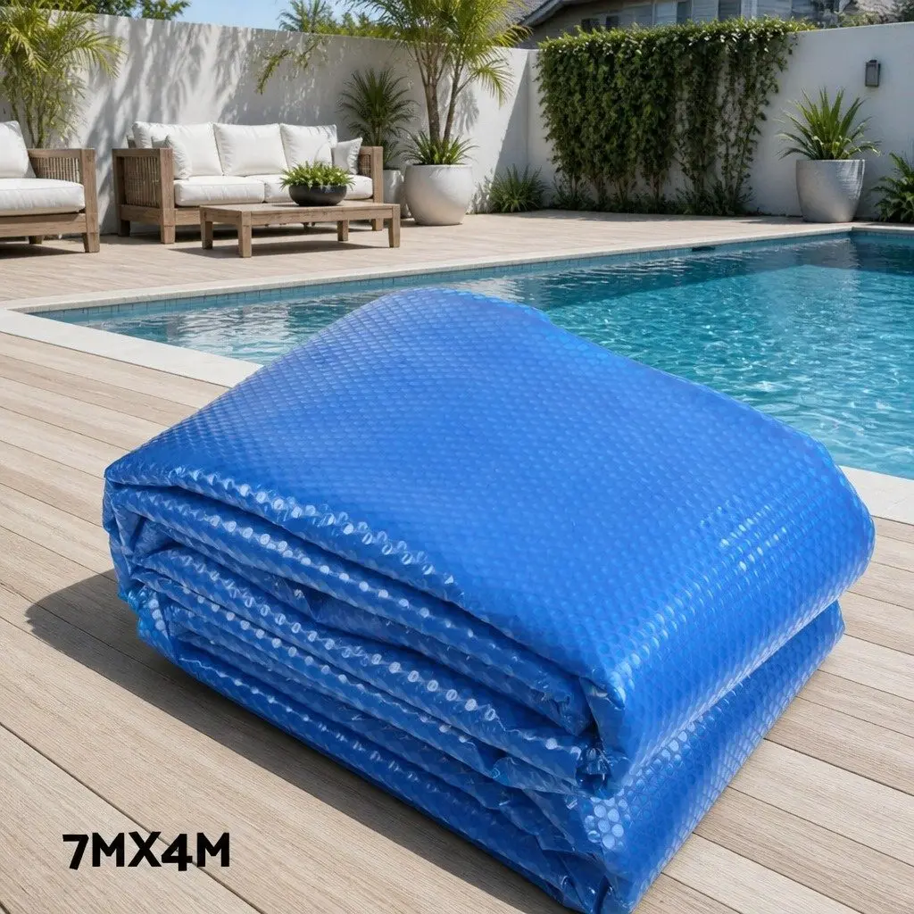 Pool Cover 7x4m 500 Micron Solar Blanket with Aluminium Roller
