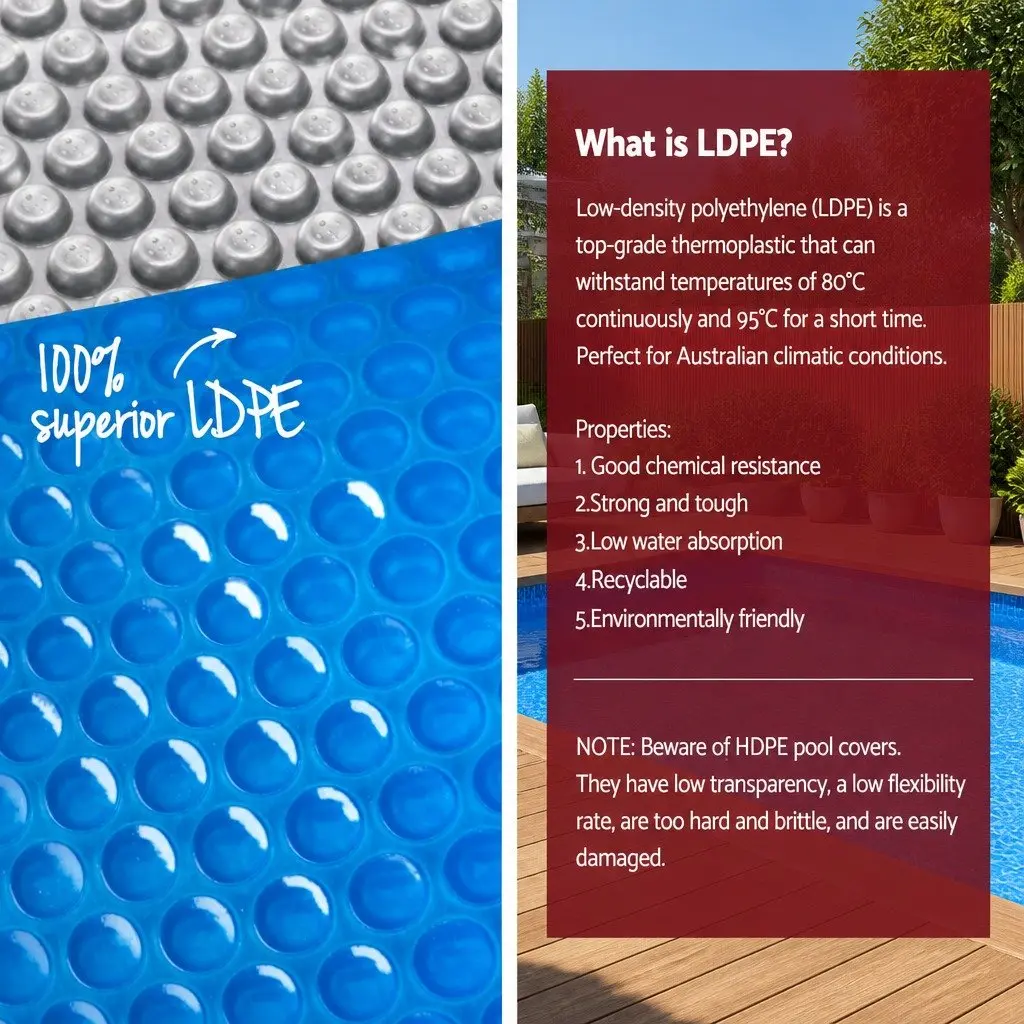 Pool Cover 7x4m 500 Micron Solar Blanket with Aluminium Roller