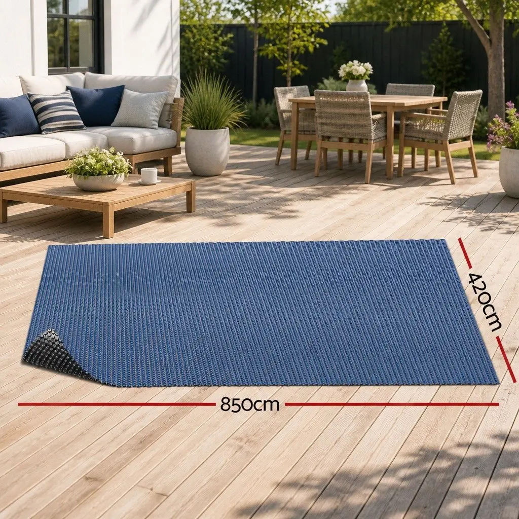 Swimming Pool Solar Cover 8.5m x 4.2m 600 Micron Bubble Blanket Blue Black UV Resistant Heat Retention