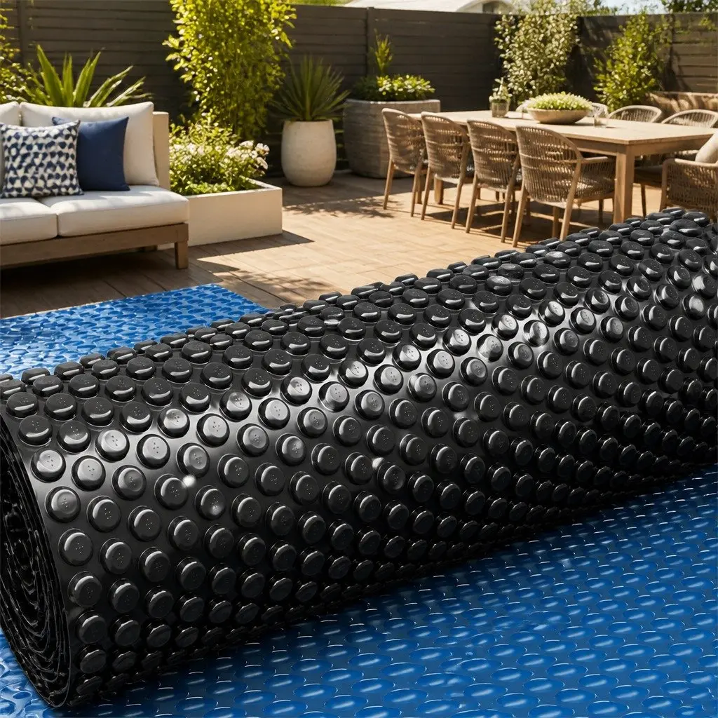 Swimming Pool Solar Cover 8.5m x 4.2m 600 Micron Bubble Blanket Blue Black UV Resistant Heat Retention