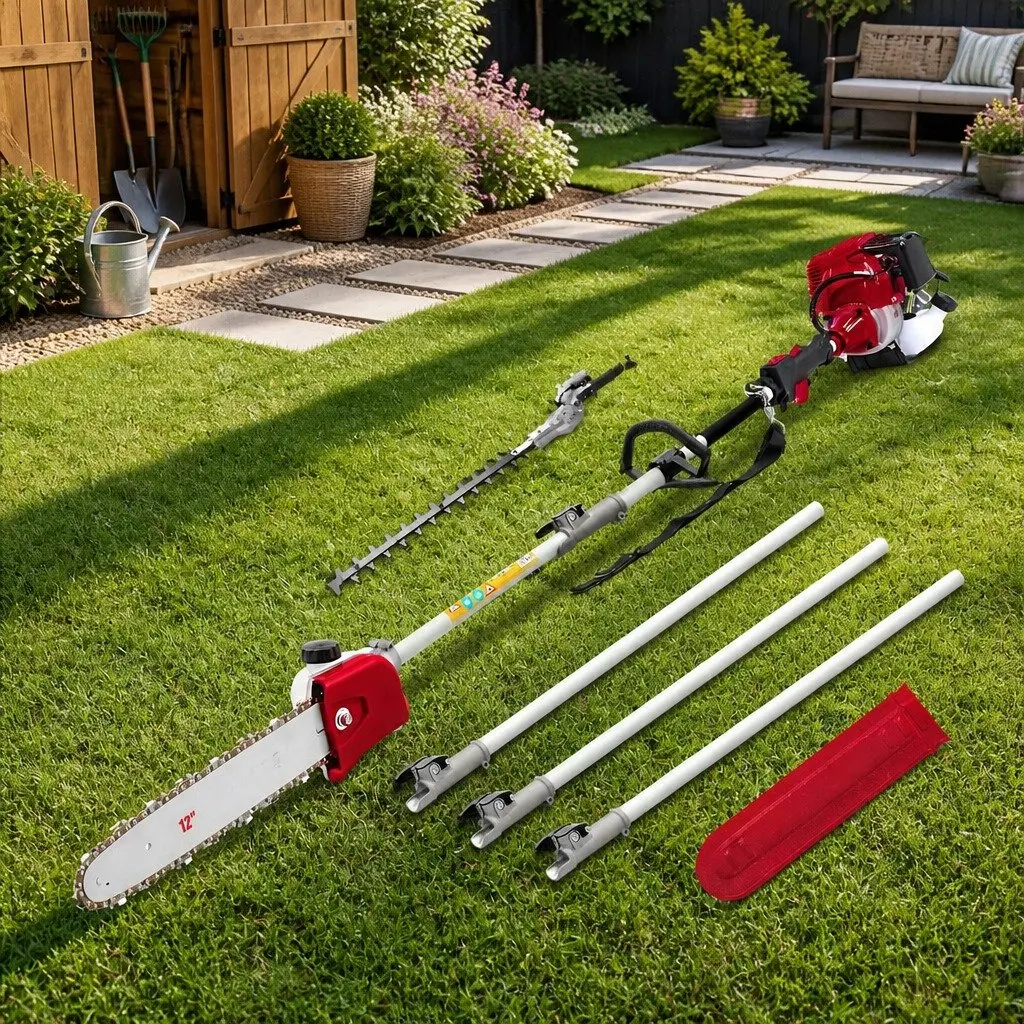 Pole Chainsaw 31cc 4-Stroke Petrol 12 Inch Bar Lightweight Adjustable Gear Joint