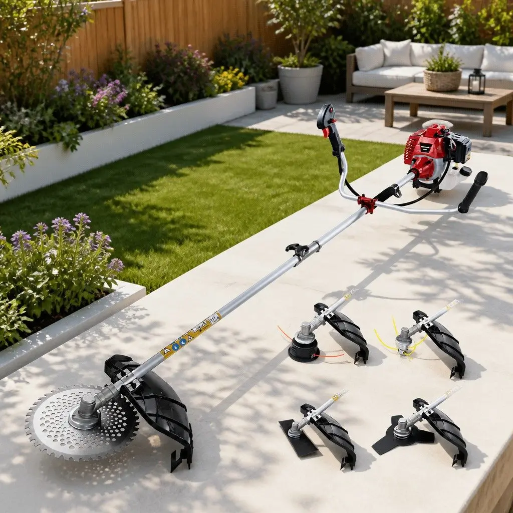 Pole Chainsaw 52cc 5 In 1 Multi-Tool with Circular Saw Brush Cutter Whipper Snipper