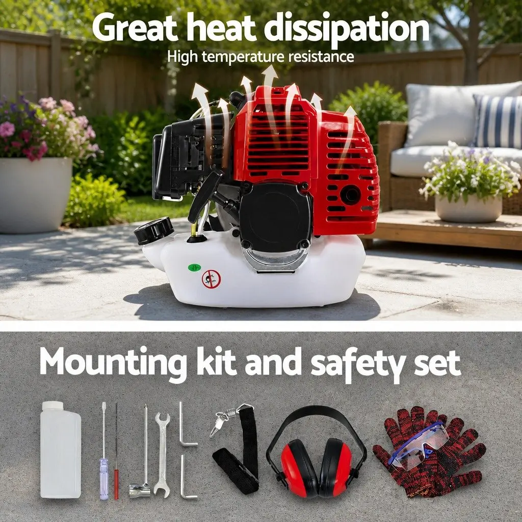 Pole Chainsaw 52cc 5 In 1 Multi-Tool with Circular Saw Brush Cutter Whipper Snipper