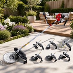 2 Stroke Pole Chainsaw Petrol Hedge Trimmer Tree Pruner 7 in 1 Multi Tool