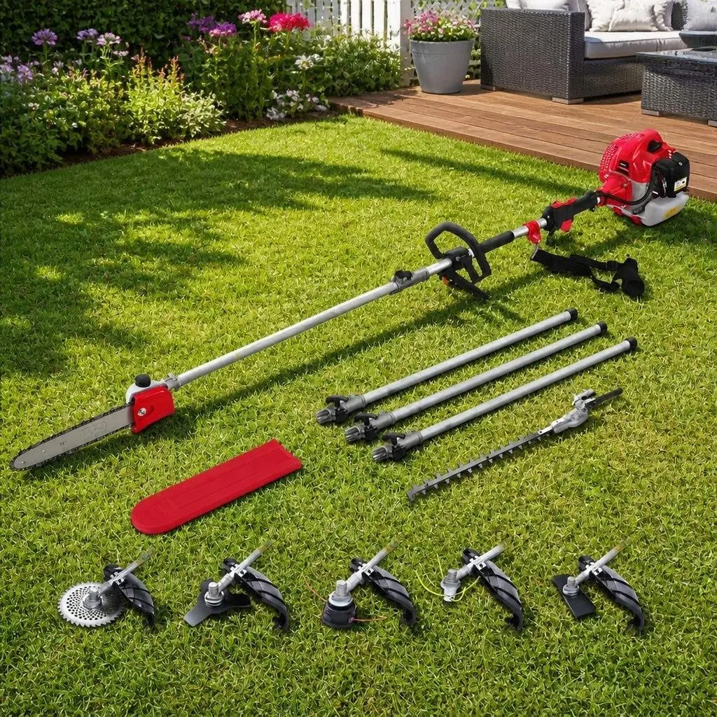 65CC Pole Chainsaw 7-in-1 Multi Tool with Extension Poles for Garden Maintenance