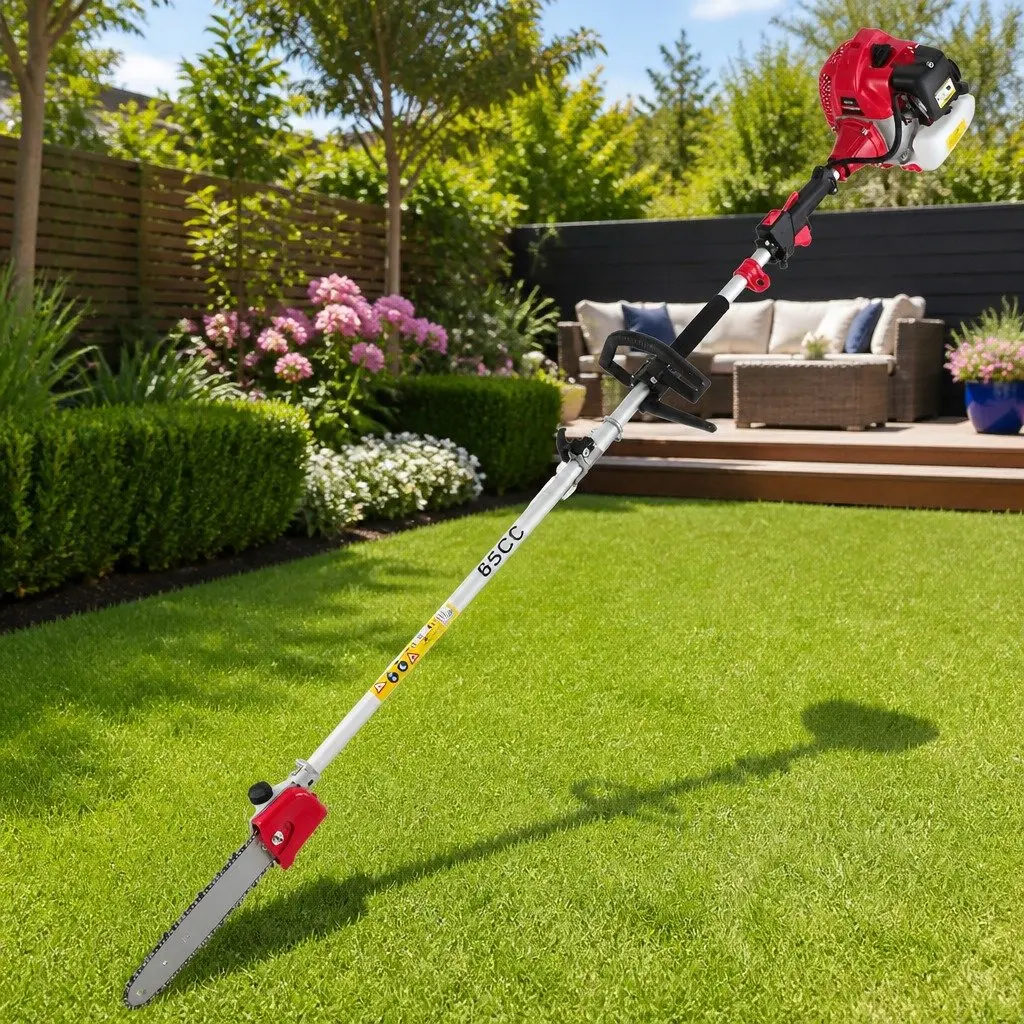 65CC Pole Chainsaw 7-in-1 Multi Tool with Extension Poles for Garden Maintenance