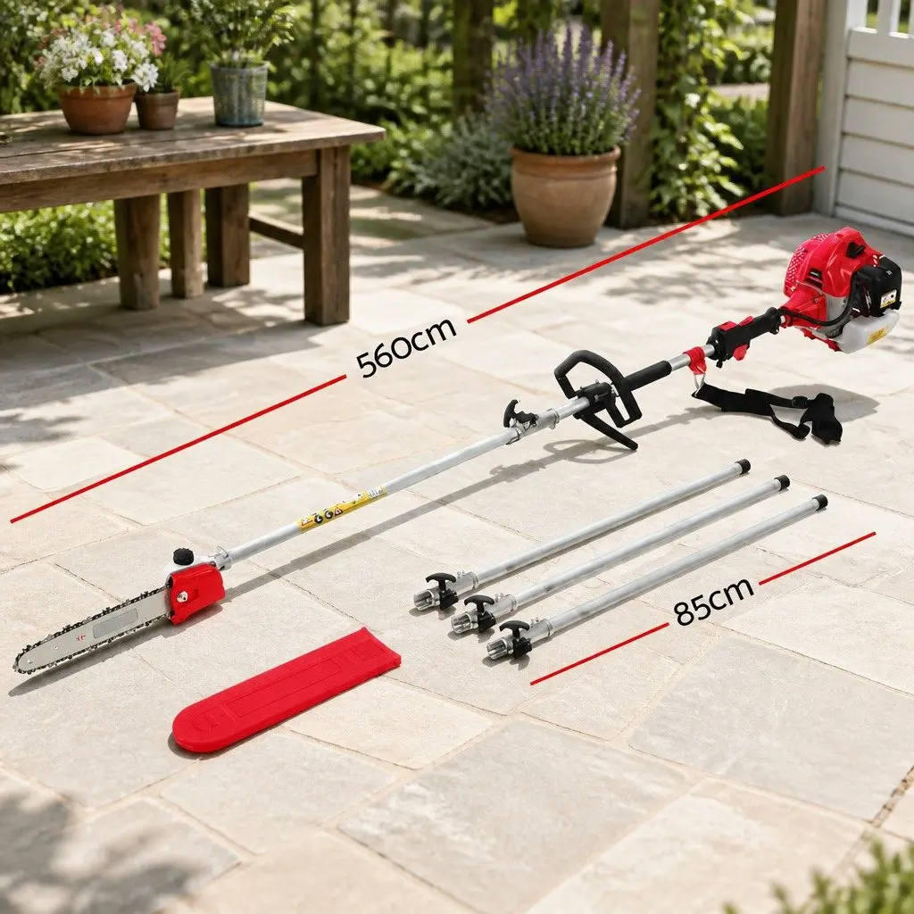 Pole Chainsaw 65CC 12in Chain Saw 5.6m Reach Petrol Extension Pruning Tool