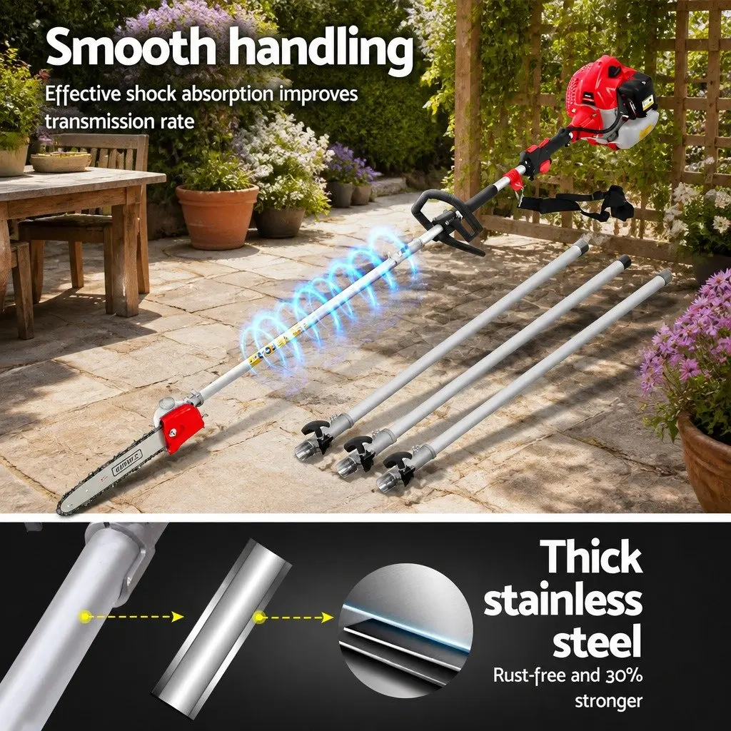 Pole Chainsaw 65CC 12in Chain Saw 5.6m Reach Petrol Extension Pruning Tool