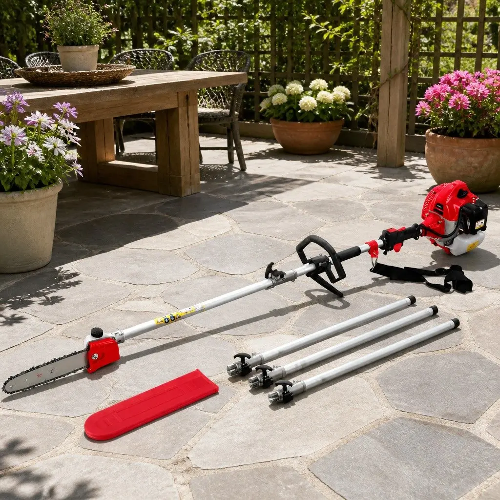 Pole Chainsaw 65CC 12in Chain Saw 5.6m Reach Petrol Extension Pruning Tool