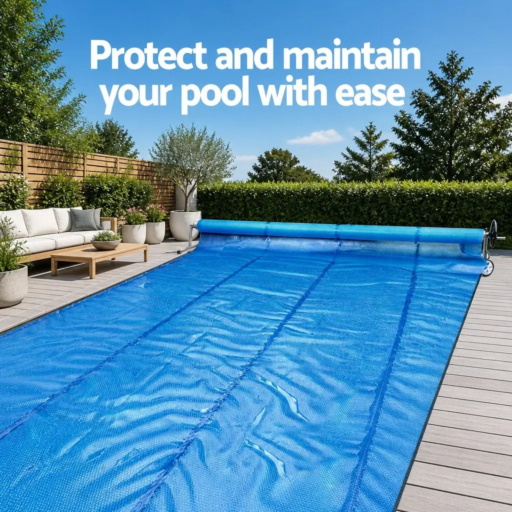 Pool Cover Roller 5.5m Adjustable Telescopic Aluminium Solar Blanket Reel
