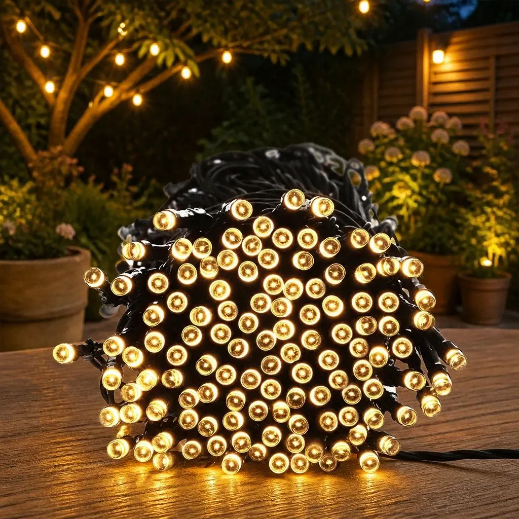 Solar Powered LED String Lights 15m 25m 35m Waterproof Outdoor Garden Decoration