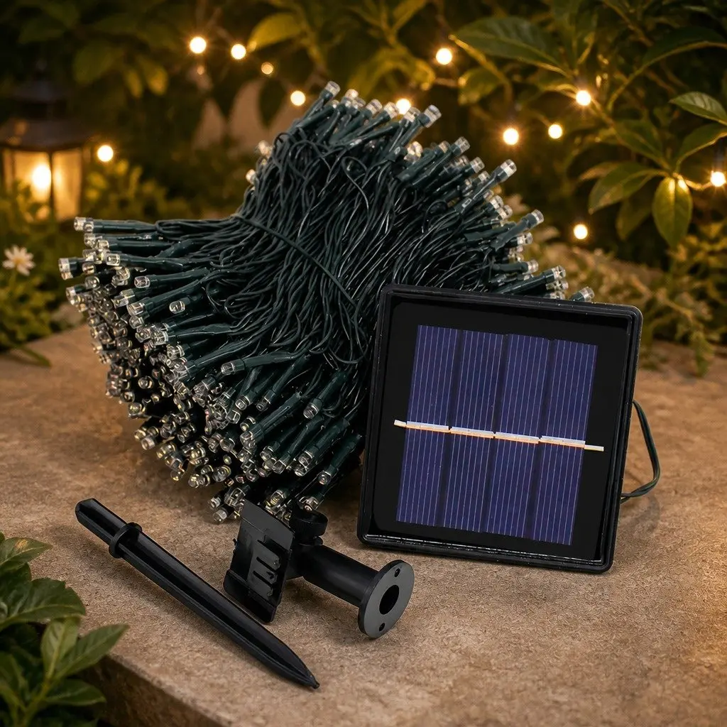 Solar Powered LED String Lights 15m 25m 35m Waterproof Outdoor Garden Decoration