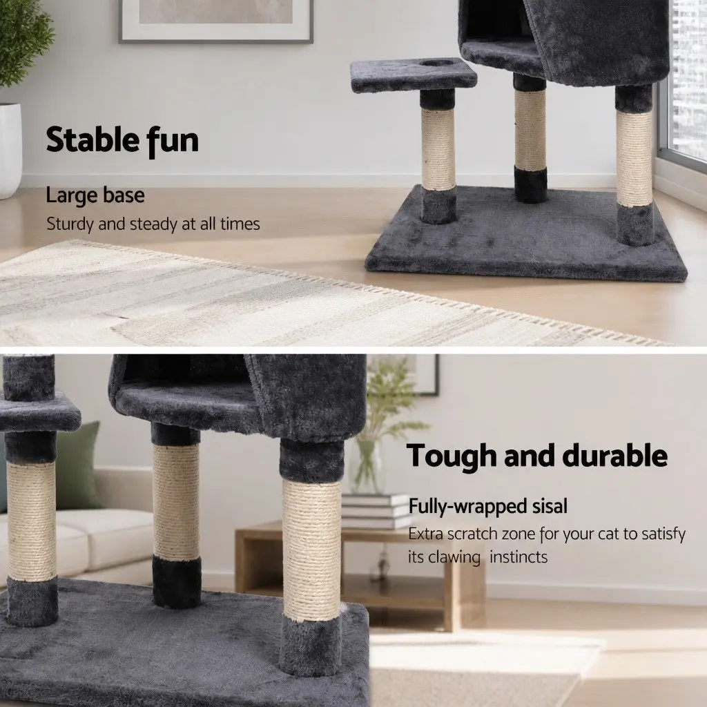 Cat Tree 120cm Multi-Level Condo House with Scratching Posts and Hammock