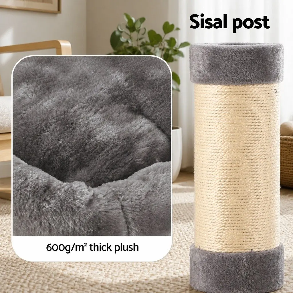 Cat Tree 145cm Multi-Level Scratching Post Condo House with Sleeping Cradles Hammock and Sisal-Wrapped Posts
