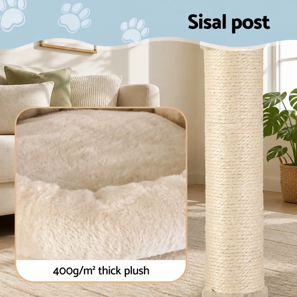 Cat Tree Tower 143cm Multi-Level Scratching Post Condo House with Bed Cubicle and Balls