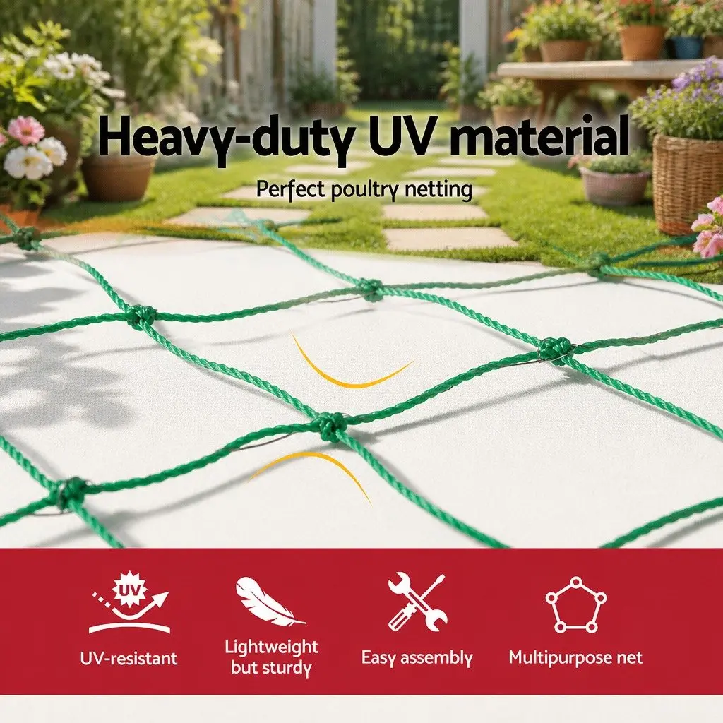 Poultry Electric Fence Net 25M x 125CM Electrified Predator Protection Netting