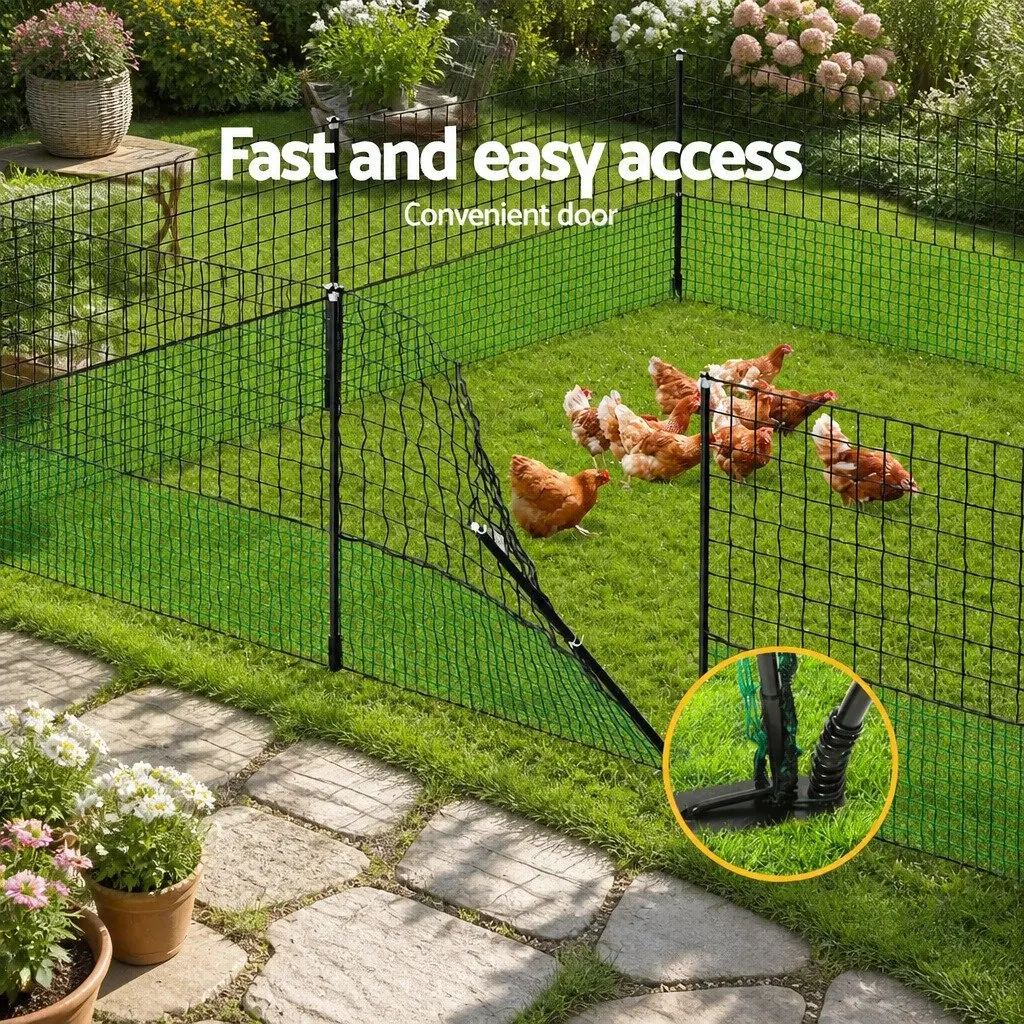 Poultry Electric Fence Net 25M x 125CM Electrified Predator Protection Netting