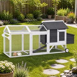 Outdoor Wooden Chicken Coop and Rabbit Hutch for Your Pets