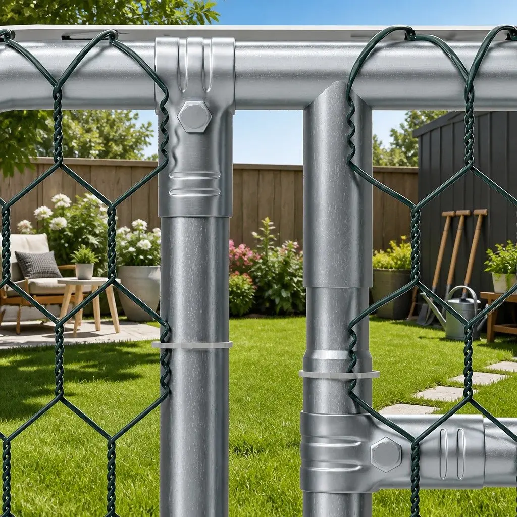 Chicken Coop Cage Run Rabbit Hutch Walk In Hen House Silver 2m x 8m x 2m Weather Resistant Roof Galvanised Steel Frame