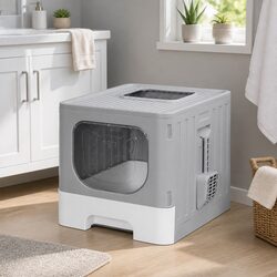 Create a Calm Space with an Enclosed Cat Litter Box