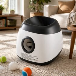 Dog Ball Launcher Thrower Automatic Interactive Toy 6 ETPU Balls 14m 18m 22m