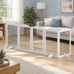 Stylish 6-Panel Dog Playpen for Indoor and Outdoor Use