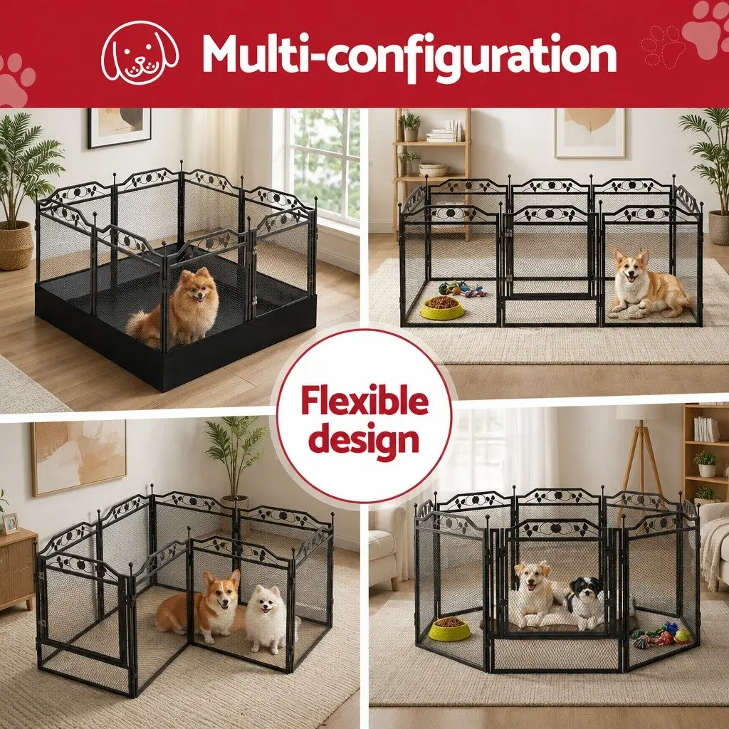 Dog Playpen Heavy-Duty Steel Enclosure Multi-Configuration Indoor Outdoor